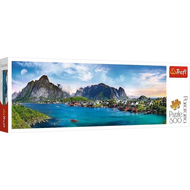 Puzzle 500 panoramiczne Archipelag Lofoty Norwegia 29500