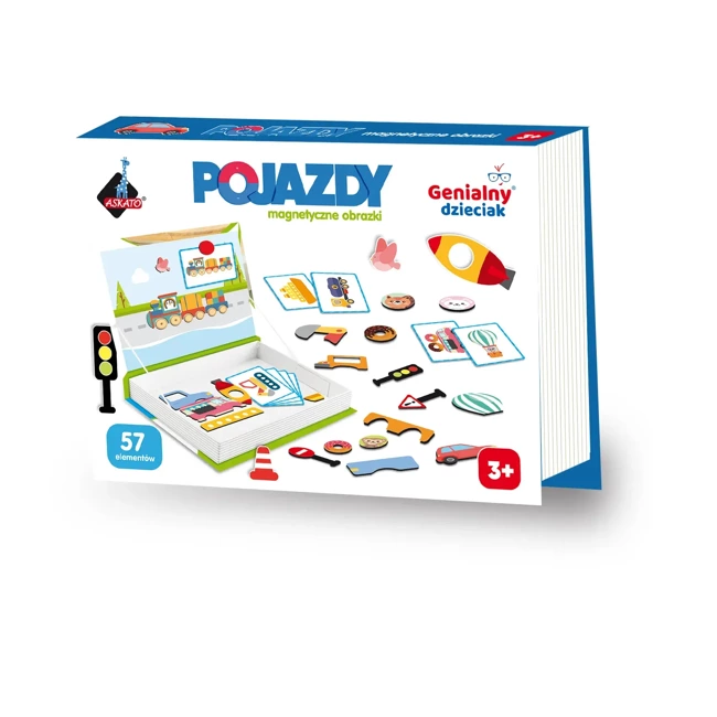 Puzzle 57 magnetyczne obrazki pojazdy 110714