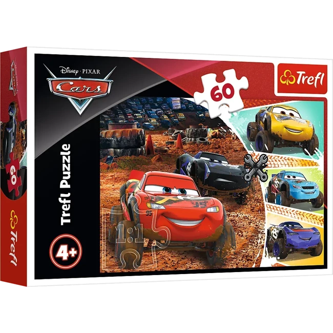 Puzzle 60 Zygzak Mcqueen z przyjaciółmi Cars 3 17327