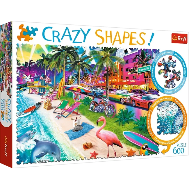 Puzzle 600 Crazy Shapes Plaża w Miami 11132