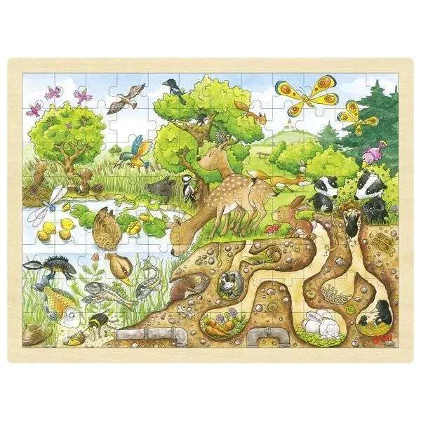 Puzzle 96 Natura drewniane