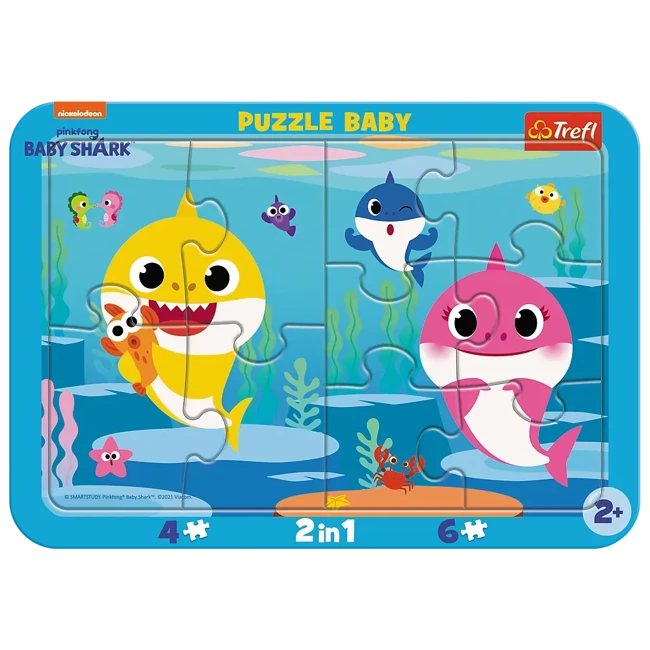 Puzzle ramkowe Baby Wesołe Rekiny 80027