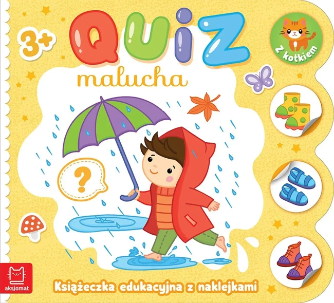 Quiz malucha z naklejkami z kotkiem 3-4 lata