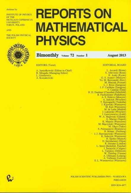 Reports On Mathematical Physics 72/1