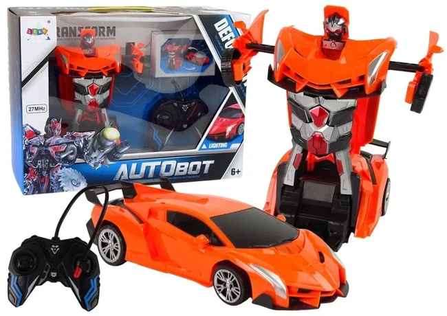 Robot Transformer R/C 2w1 pomarańczowy