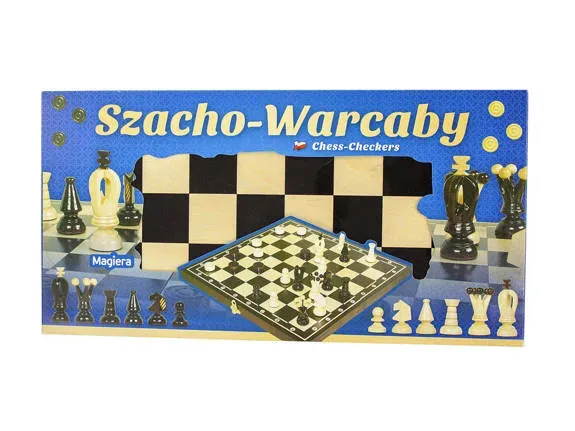 Szacho-warcaby drewniane 35cm