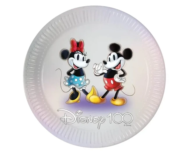 Talerzyki papierowe Mickey&Minnie 23cm 8szt