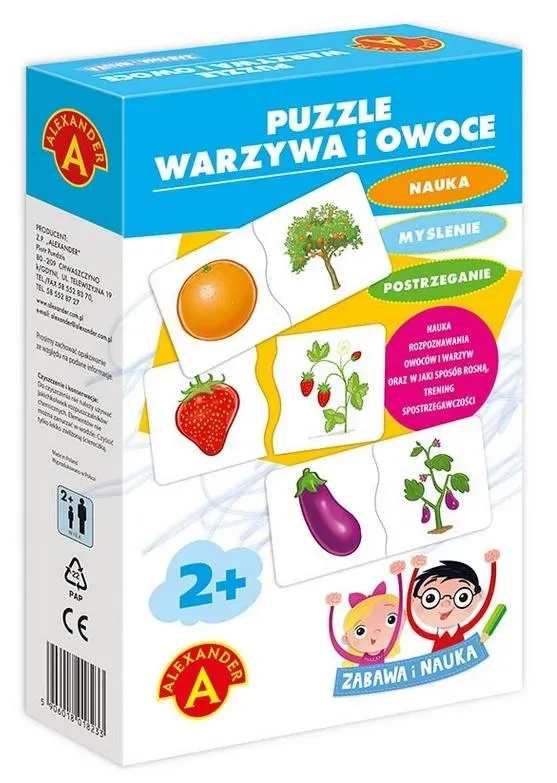 Zabawa i Nauka - Puzzle Warzywa i Owoce ALEX