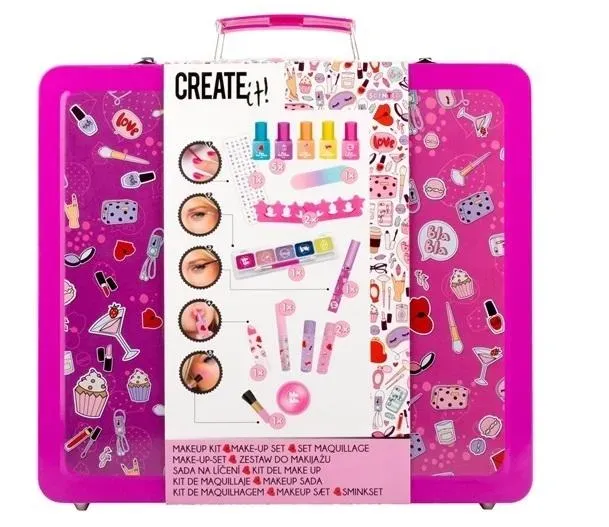 Zestaw Make-up mega walizka neon brokat CREATE IT!