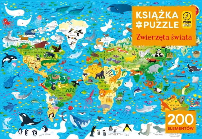 Zwierzęta świata. Książka i puzzle