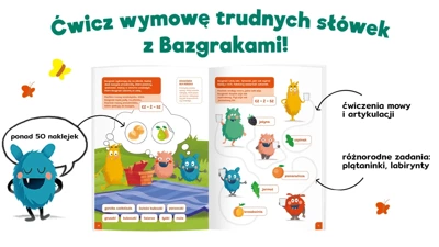 Bazgraki mówią trudne słowa. Ćwiczenia logopedyczne