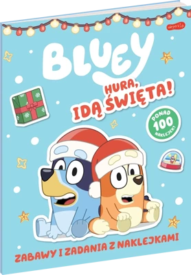 Hura, idą święta! Bluey. Zabawy i zadania z naklejkami