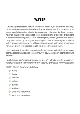 Język angielski. Karty pracy dla uczniów ze specjalnymi potrzebami edukacyjnymi. Część 1