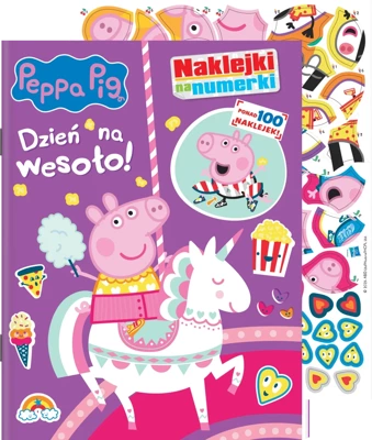 Peppa Pig. Naklejki na numerki. Dzień na wesoło