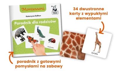 Zwierzęta tu i tam.  Kapitan Nauka. Montessori. Karty sensoryczne